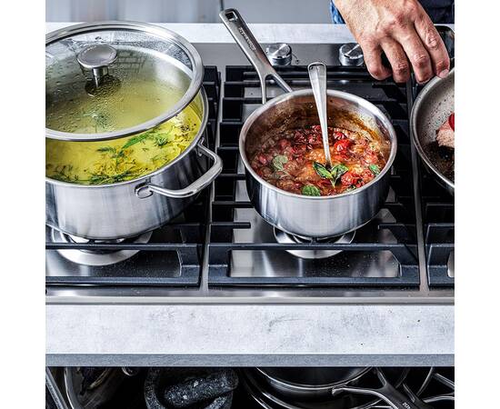 Кастрюля с крышкой KitchenAid MSS, 20 см 3,1 л (CC003259-001), Тип: кастрюля, Объем: 3,1 л, Цвет: серебряный, изображение 5