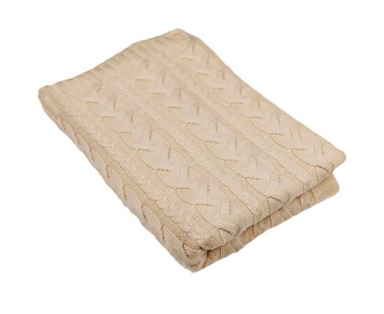 Плед 130х170 Hit Kosa-01 кремовий Прованс (033720), Основний колір: кремовий, Розмір: 130x170, зображення 2