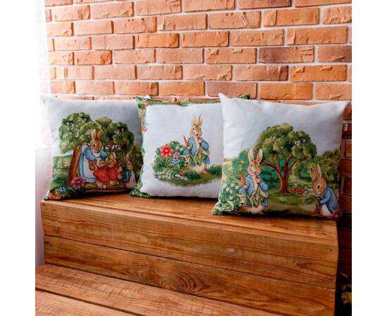 Наволочка декоративная 45х45 Пара зайців Галявина Прованс (034238), изображение 2