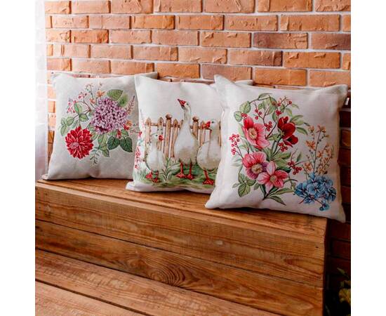Наволочка декоративная 45х45 Букет квітів Гуси Прованс (034211), изображение 3