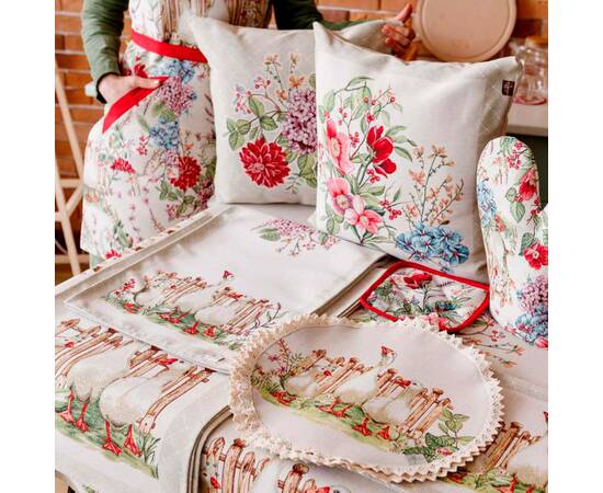 Подушка декоративна 45х45 Букет квітів Гуси Прованс (034205), зображення 4