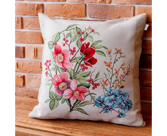 Подушка декоративная 45х45 Квіти в рамці Гуси Прованс (034203), изображение 2