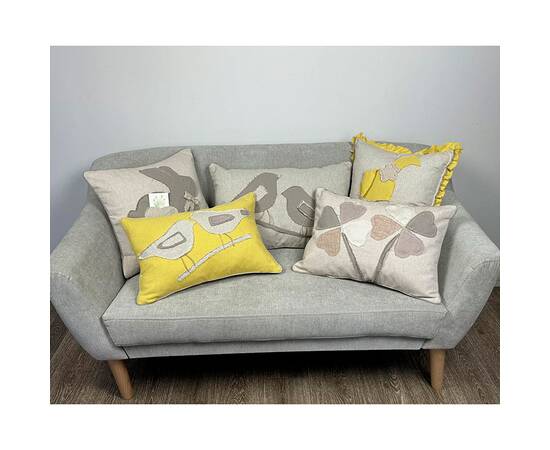 Подушка декоративная 35х50 жовта Пара пташок Прованс (033333), изображение 3