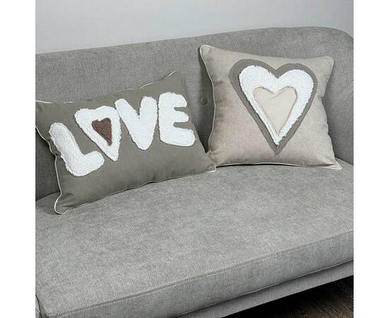 Подушка декоративна 45х45 Серце триколірне Прованс (033342), зображення 3