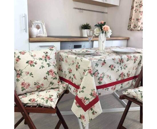 Скатерть с кантом 136х180 Глорія Квіти Прованс (014646), Тип: скатерти, Цвет: розовый, Форма скатерти: прямоугольная, Размер: 136x180, изображение 4