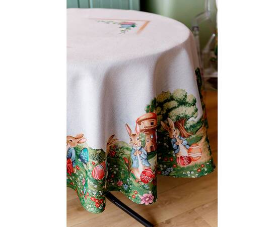 Скатерть круглая D-136 Галявина Прованс (034135), Тип: скатерти, Цвет: зеленый, Форма скатерти: круглая, Размер: Ø136, изображение 3