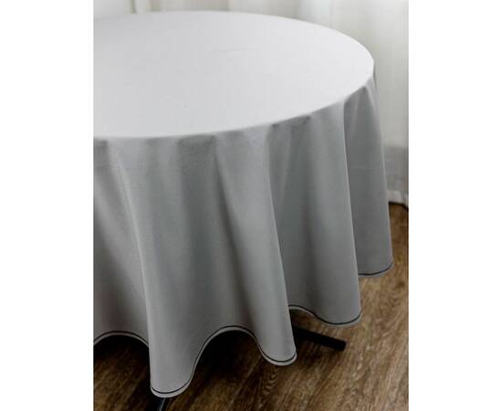 Скатерть круглая D-180 Kelly серая Прованс (033161), Тип: скатерти, Цвет: серый, Форма скатерти: круглая, Размер: Ø180, изображение 2