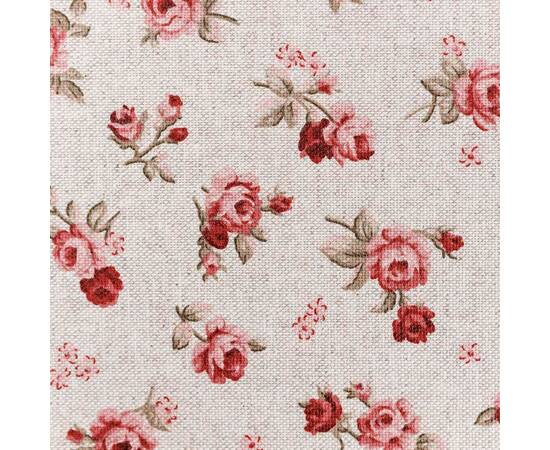 Скатерть пятноустойчивая Симфони D-136 Червоні трояндочки на натюрель Прованс (033609), Тип: скатерти, Цвет: красный, Форма скатерти: круглая, Размер: Ø136, изображение 3