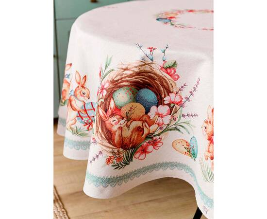 Скатерть круглая D-136 Злагода Прованс (034141), Тип: скатерти, Цвет: коричневый, Форма скатерти: круглая, Размер: Ø136, изображение 3