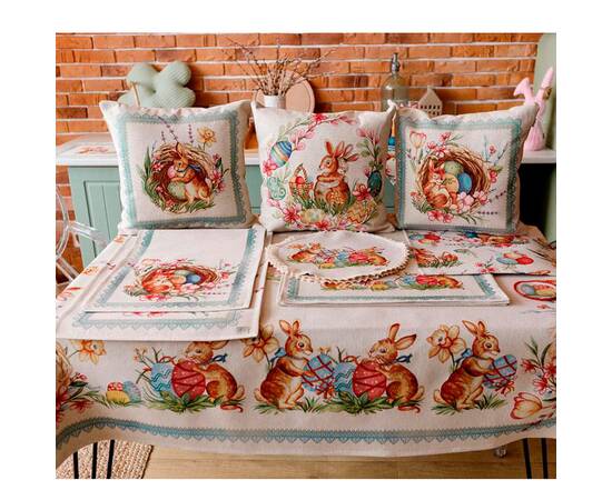 Скатерть круглая D-136 Злагода Прованс (034141), Тип: скатерти, Цвет: коричневый, Форма скатерти: круглая, Размер: Ø136, изображение 4