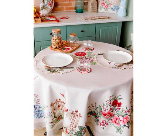 Скатерть овальная 135х240 Гуси Прованс (034179), Тип: скатерти, Цвет: коричневый, Форма скатерти: овальная, Размер: 135x240, изображение 2
