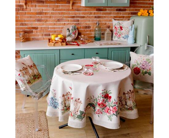 Скатерть овальная 135х180 Гуси Прованс (034177), Тип: скатерти, Цвет: коричневый, Форма скатерти: овальная, Размер: 135x180, изображение 3