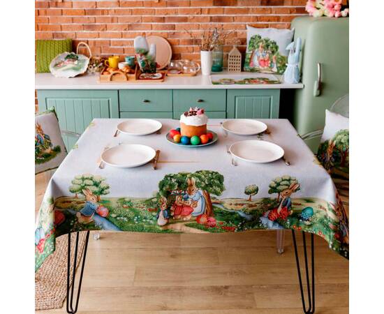 Скатерть 135х350 Галявина Прованс (034133), Тип: скатерти, Цвет: зеленый, Форма скатерти: прямоугольная, Размер: 135x350, изображение 5
