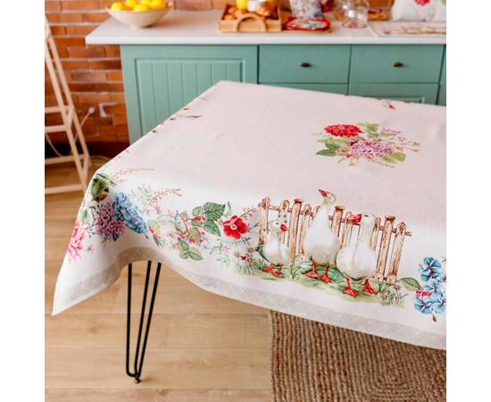 Скатерть 135х180 Гуси Прованс (034097), Тип: скатерти, Цвет: коричневый, Форма скатерти: прямоугольная, Размер: 135x180, изображение 2