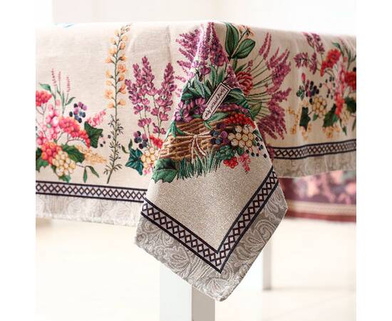 Скатертина 135х300 Лавандове поле Прованс (034311), Тип: скатертини, Основний колір: бузковий, Форма скатертини: прямокутна, Розмір: 135x300, зображення 3