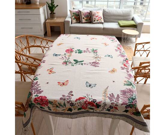 Скатертина 135х300 Лавандове поле Прованс (034311), Тип: скатертини, Основний колір: бузковий, Форма скатертини: прямокутна, Розмір: 135x300, зображення 5