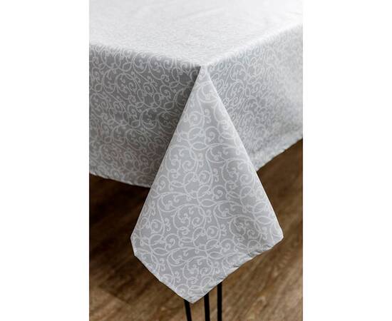Скатертина плямостійка Симфоні 136х220 Айс Вензель Прованс (033603), Тип: скатертини, Основний колір: сірий, Форма скатертини: прямокутна, Розмір: 136x220, зображення 2