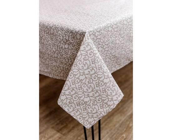 Скатерть пятноустойчивая Симфони 136х220 Капучино вензель Прованс (033601), Тип: скатерти, Цвет: коричневый, Форма скатерти: прямоугольная, Размер: 136x220, изображение 2
