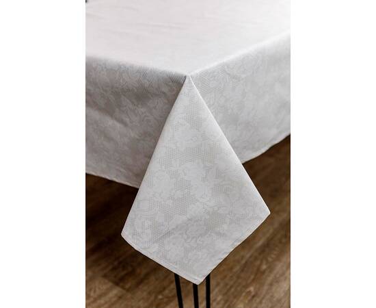 Скатертина плямостійка Симфоні 136х220 Мереживо на білому Прованс (033589), Тип: скатертини, Основний колір: білий, Форма скатертини: прямокутна, Розмір: 136x220, зображення 2
