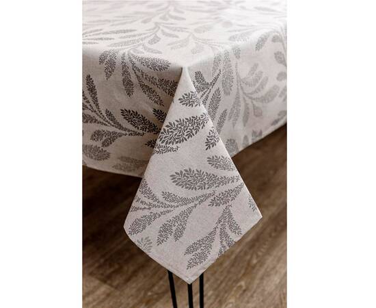 Скатерть пятноустойчивая Симфони 136х180 Сіре листя на натюрель Прованс (033559), Тип: скатерти, Цвет: серый, Форма скатерти: прямоугольная, Размер: 136x180, изображение 2