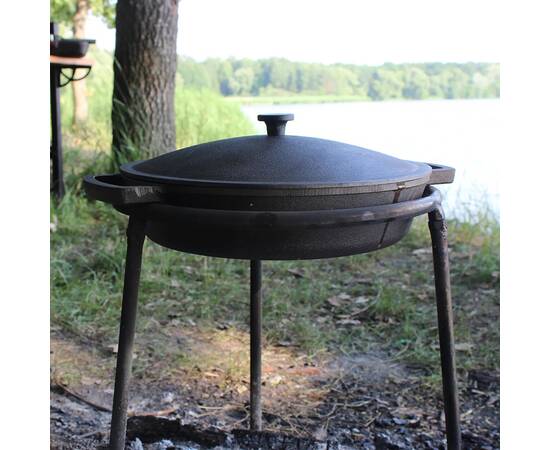 Сковорода чугунная с чугунной крышкой- сковородой Гриль 360х80 мм Monolith Brizoll (M3680U-3), изображение 3