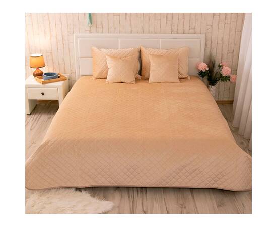 Подушка 40х40 декоративна велюрова Beige ромб Руно (311.55_Beige ромб), Колір: бежевий, Розмір: 40x40, зображення 5