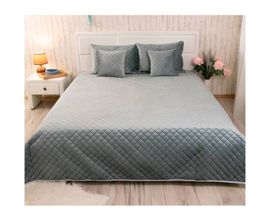 Подушка 40х40 декоративна велюрова Dark Grey ромб Руно (311.55_Dark Grey ромб), Колір: антрацитовий, Розмір: 40x40, зображення 4