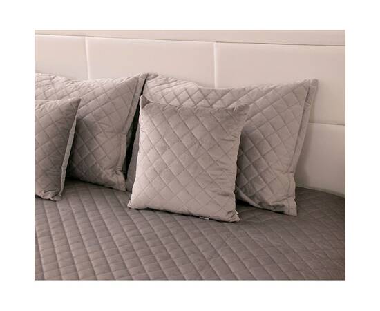 Подушка 40х40 декоративна велюрова Grey ромб Руно (311.55_Grey ромб), Колір: сірий, Розмір: 40x40, зображення 3