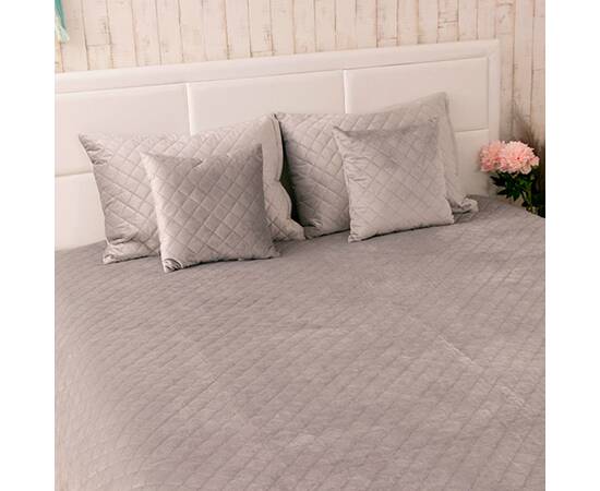 Подушка 40х40 декоративна велюрова Grey ромб Руно (311.55_Grey ромб), Колір: сірий, Розмір: 40x40, зображення 4