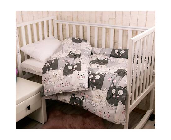 Ковдра дитяча 140х105 вовняна Grey Cat Руно (320.02ШУ_Grey Cat), зображення 3