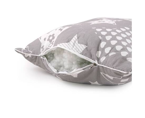 Подушка 50х70 силіконова стьобана на блискавці Руно (310.02СМУ_Grey Star), зображення 2
