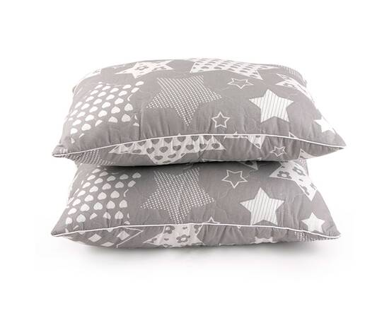 Подушка 50х70 силіконова стьобана на блискавці Руно (310.02СМУ_Grey Star), зображення 3