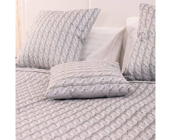 Покрывало 212х240 микрофайбер Grey Braid Руно (Р329.52_Grey Braid), Цвет: серый, Размер: 212x240, изображение 6