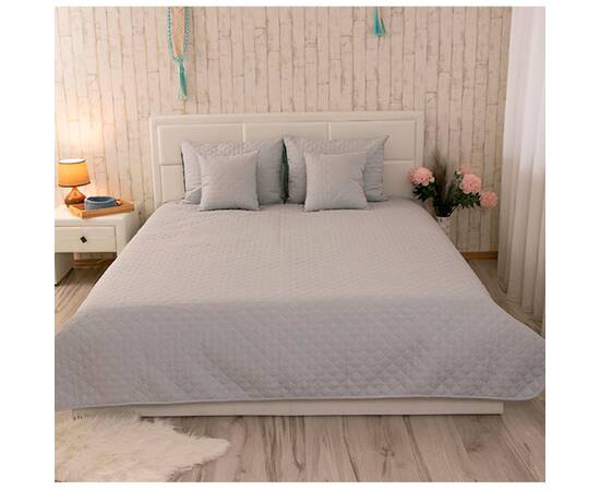 Покрывало 180х220 велюр Dark Grey ромб Руно (340.55_Dark Grey ромб), Цвет: антрацитовый, Размер: 180x220, изображение 5