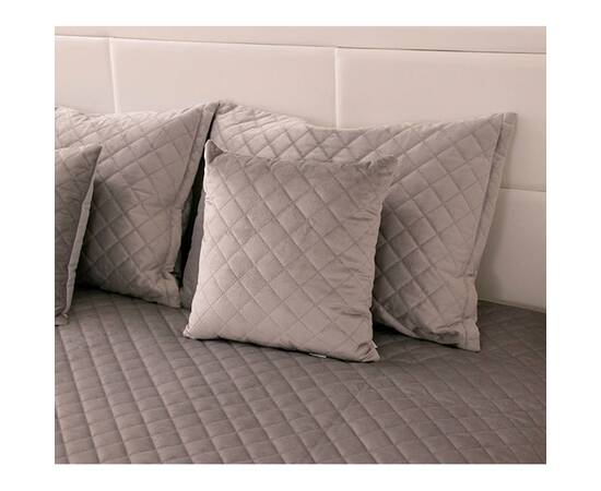 Покрывало 150х220 велюр Grey ромб Руно (360.55_Grey ромб), Цвет: серый, Размер: 150x220, изображение 3