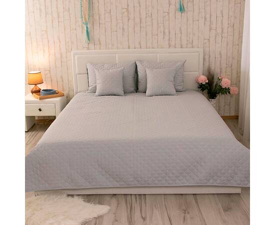 Покрывало 150х220 велюр Grey ромб Руно (360.55_Grey ромб), Цвет: серый, Размер: 150x220, изображение 4