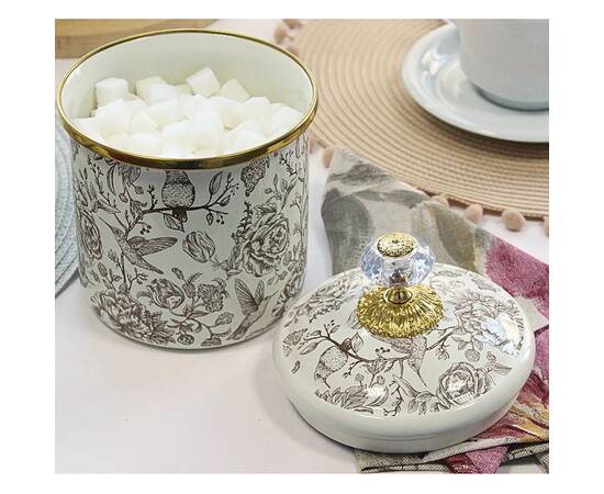 Банка для сипучих продуктів BIRD Elmani з кришкою 12x12 см 1,25 л (763-039), зображення 3