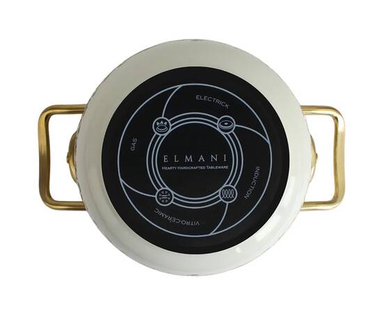 Каструля емальована BIRD Elmani з кришкою 1,5 л, 14 см (763-040), Тип: каструля, Об'єм: 1,5 л, Колір: бежевий, зображення 2