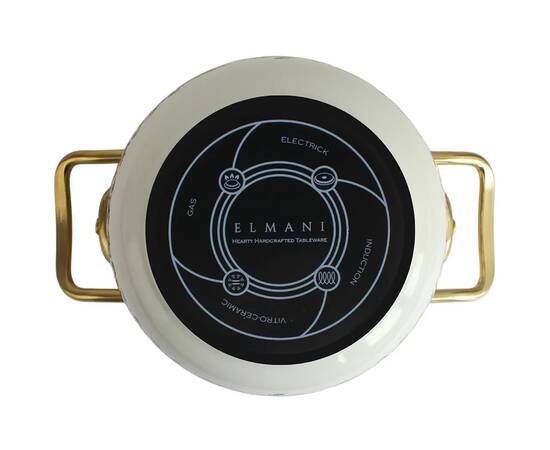 Кастрюля эмалированная SICILY Elmani с крышкой 1,5 л, 14 см (763-033), Тип: кастрюля, Объем: 1,5 л, Цвет: желтый, изображение 2