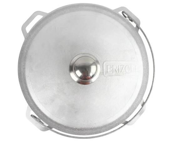 Казан алюминиевый с дужкой и крышкой 6 л Азія Brizoll (11-006-1), Объем казана: 6 л, Наличие крышки: с алюминиевой крышкой, изображение 2