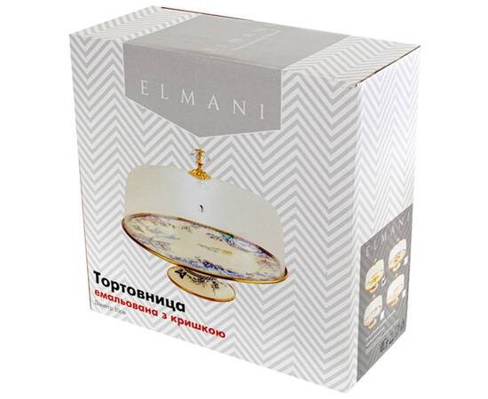 Тортовница эмалированная BUTTERFLY Elmani с крышкой на ножке D 30 см (763-029), изображение 4