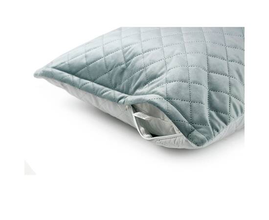 Чехол на подушку 50х70 велюровый Dark Grey ромб Руно (382.55_Dark Grey ромб), Цвет: антрацитовый, Тип: наволочки, Размер: 50x70, изображение 4