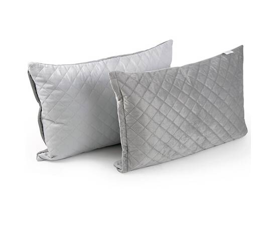 Чехол на подушку 50х70 велюровый Grey ромб Руно (382.55_Grey ромб), Цвет: серый, Тип: наволочки, Размер: 50x70, изображение 4