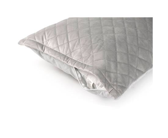 Чехол на подушку 50х70 велюровый Grey ромб Руно (382.55_Grey ромб), Цвет: серый, Тип: наволочки, Размер: 50x70, изображение 5