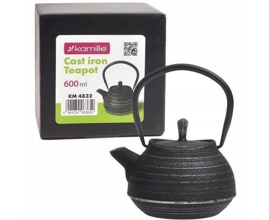 Чайник заварювальний 0,6 л. із чавуну Kamille (4832), зображення 3