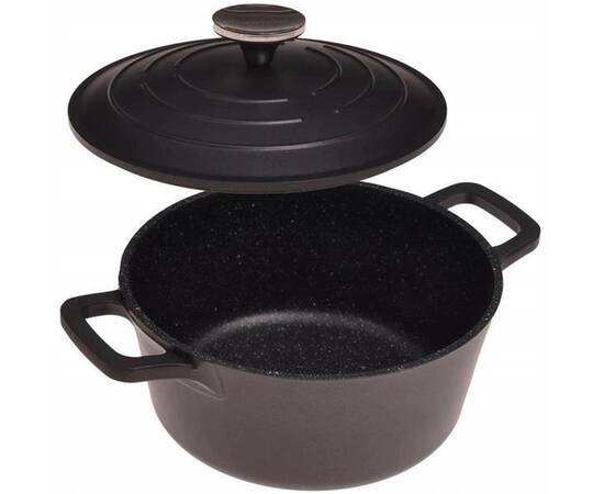 Каструля DUBLIN 20х10 см Kamille (4460), Тип: каструля, Об'єм: 2,5 л, Колір: чорний, зображення 2
