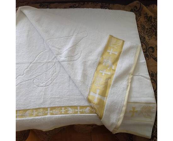 Крижма рушник для хрещення 70x140 золото Zeron (16519), Колір: золотий, Розмір: 70x140, зображення 3