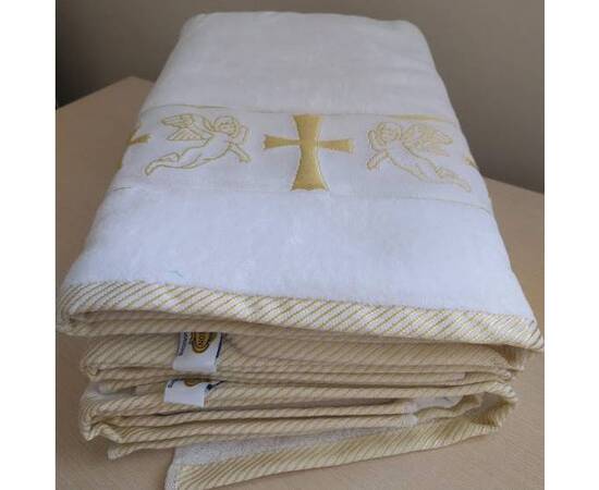 Крижма рушник для хрещення 70x140 золото Zeron (16519), Колір: золотий, Розмір: 70x140, зображення 6