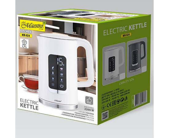 Чайник электрический 1,7 л с сенсорной панелью Maestro (MR024-GREY), изображение 3