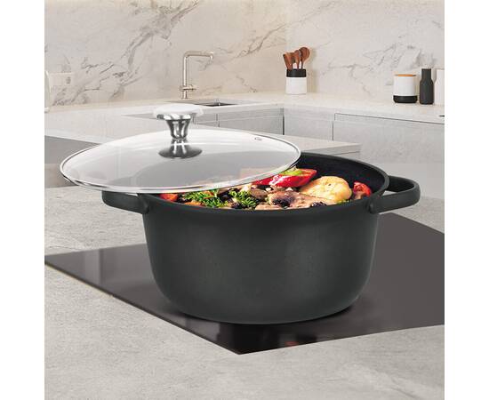 Каструля Maestro 6,8 л (MR4027-28), Тип: каструля, Об'єм: 6,8 л, Колір: чорний, зображення 4